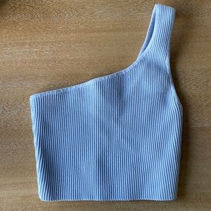 Aritzia Sculpt Knit One-Shoulder Cropped Tank